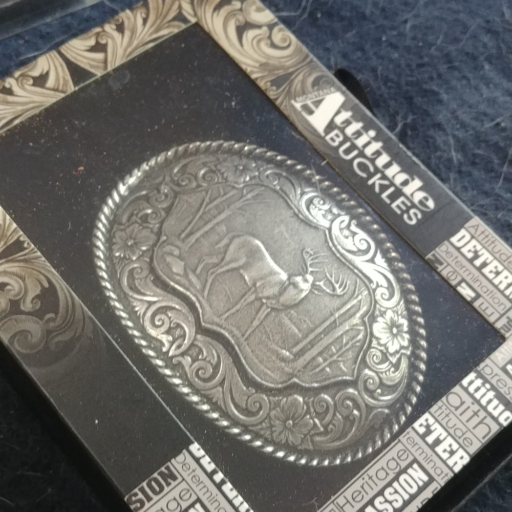 Buck Belt Buckle NIB